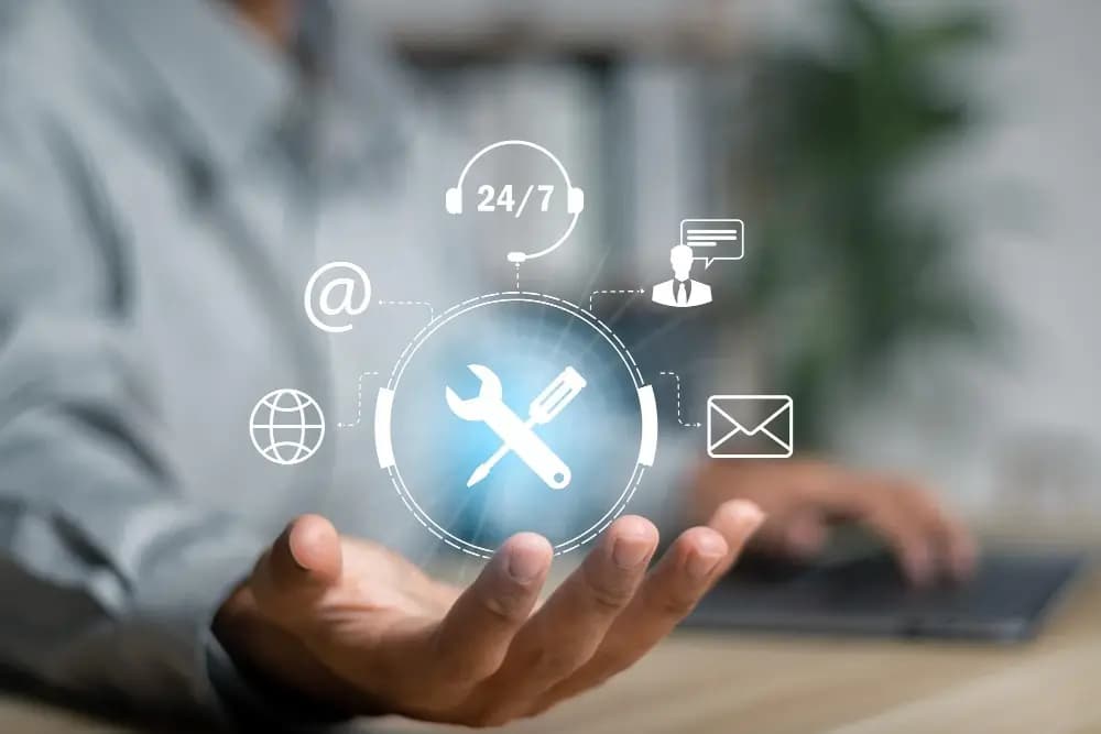 Support & Maintenance. process image