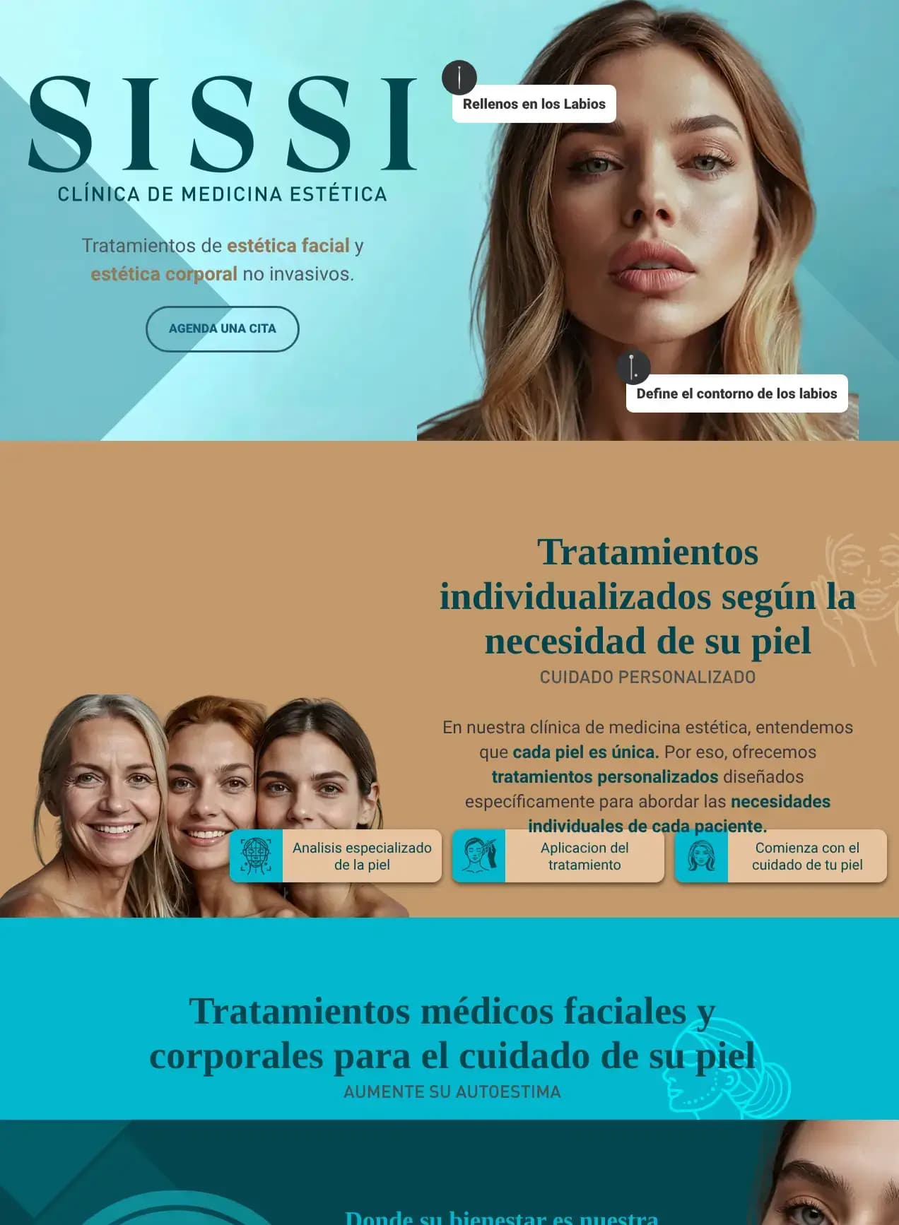 Medical clinic offering advanced non-invasive facial and body aesthetic treatments focused on total rejuvenation.