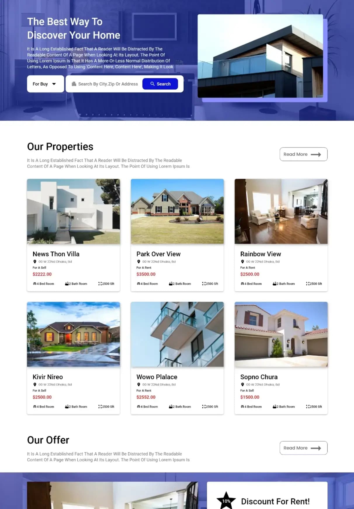 A modern real estate platform showcasing outstanding properties with clear locations and details for interested buyers.